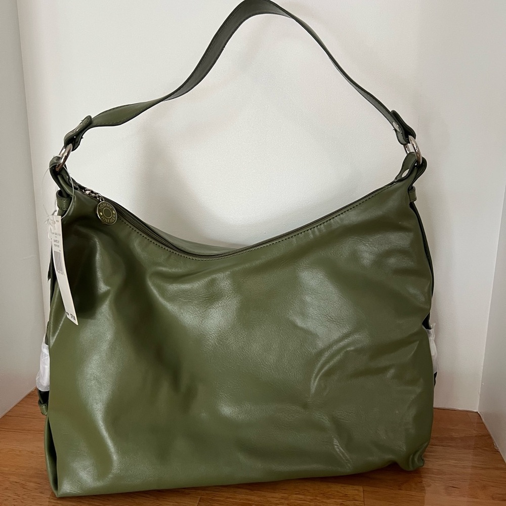 Tommy Hilfiger Green Leather Hobo Bag